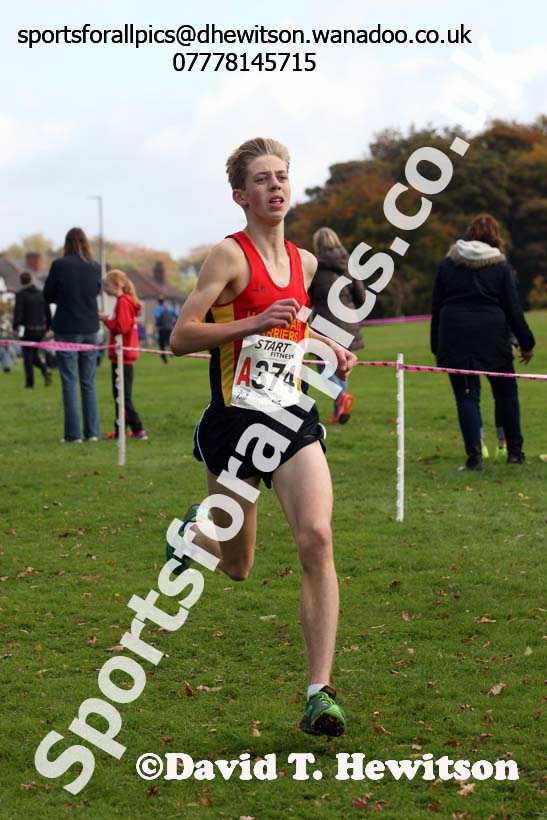 Boys under-15s Northern Cross Country Relays, Graves Park, Sheffield. Photo: David T. Hewitson/Sports for All Pics